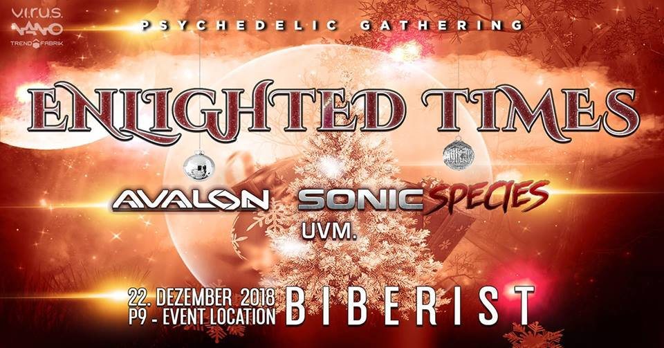 Party Flyer ENLIGHTED TIMES #AVALON #SONICSPECIES 22 Dec '18, 22:00