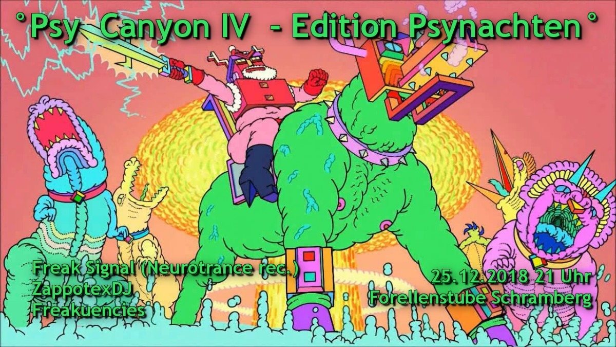 Party Flyer °Psy Canyon IV *Edition Psynachten° 25 Dec '18, 21:00