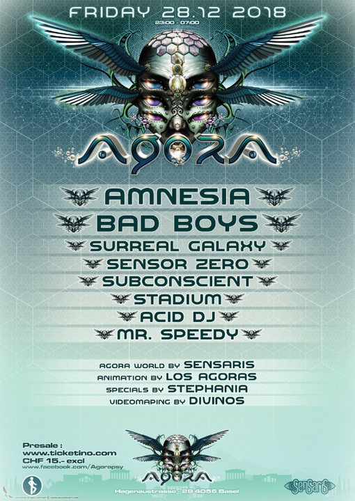 Agora with Amnesia & Bad Boys · 28 Dec '18, 23:00
