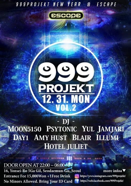 999PROJEKT NEW YEARS EVE · 31 Dec '18, 22:00