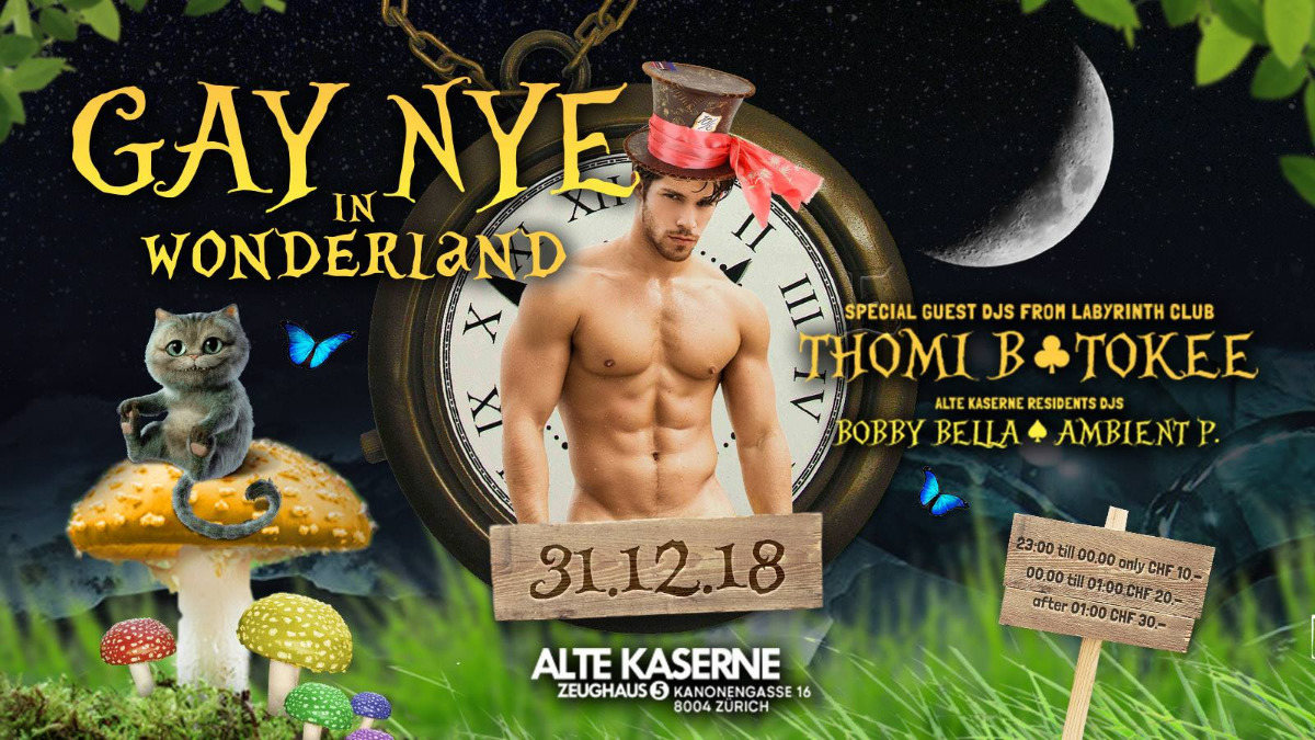 Gay NYE in Wonderland w/ Labyrinth DJs · 31 Dec '18, 23:00