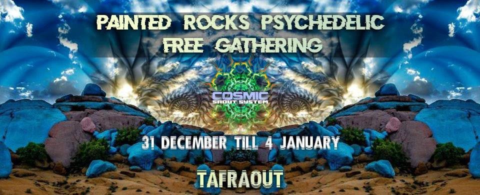 Party Flyer Painted rocks psychedelic free gathering 31 Dec '18, 14:00