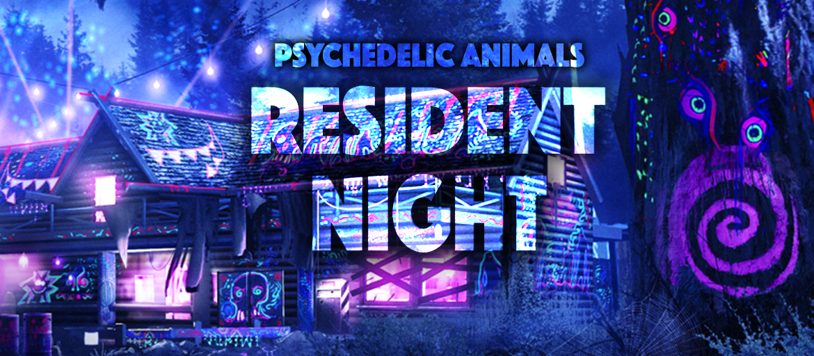 Party Flyer Psychedelic Animals - Resident Night 11 Jan '19, 20:00