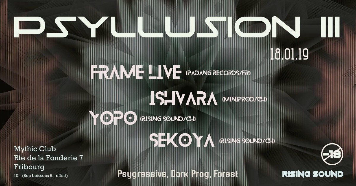 Party Flyer PSYLLUSION III w/ Frame 18 Jan '19, 22:00