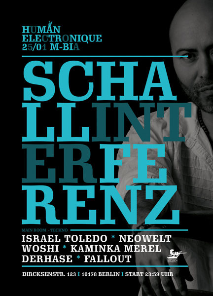 Party Flyer Human Electronique meets Schallinterferenz 25 Jan '19, 23:30