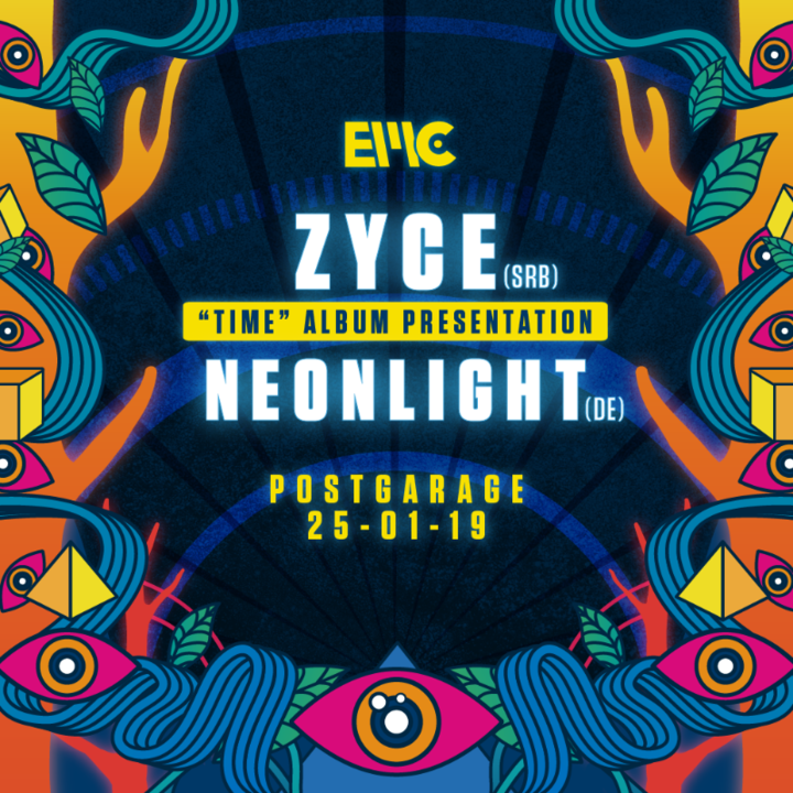 Party Flyer Zyce & Neonlight it's Electronic Music City Birthday 25 Jan '19, 23:00