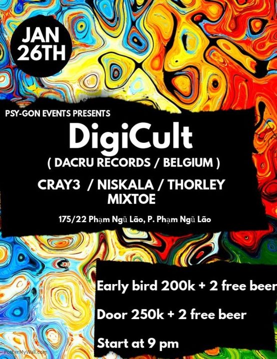 Progressive Psy-Gon presents Digicult (Be, Dacru Records) · 26 Jan '19, 21:00
