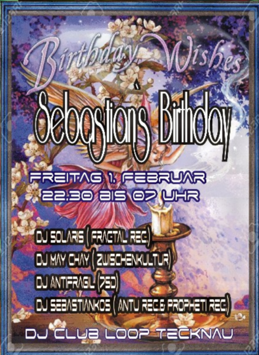 Party Flyer Dj SebastianKos & Friends Birthday Wishes 1 Feb '19, 22:30