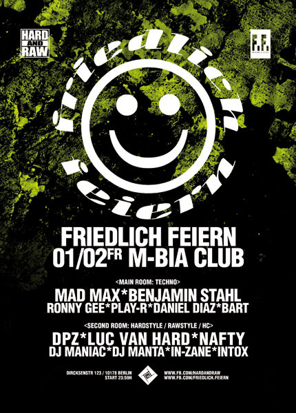 Party Flyer Friedlich Feiern 1 Feb '19, 23:30