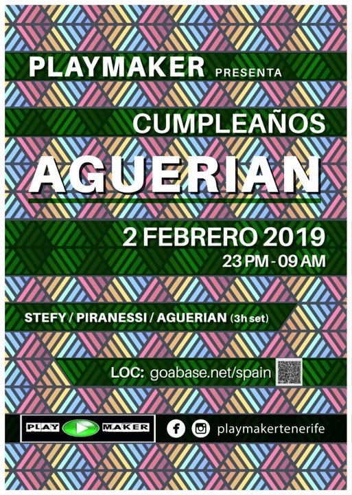 PLAYMAKERS PRESENTS AGUERIAN BIRTHDAY · 2 Feb '19, 23:00