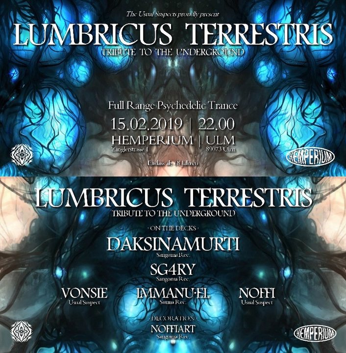 LUMBRICUS TERRESTRIS - Tribute To The Underground · 15 Feb '19, 22:00