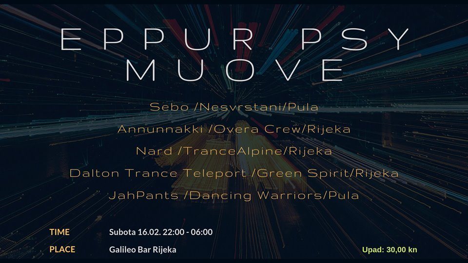Party Flyer EPPUR PSY MUOVE 16 Feb '19, 22:00