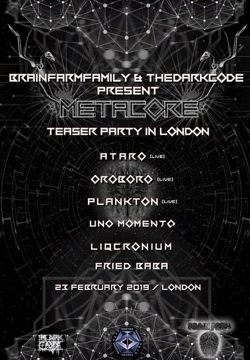 BrainFarmFamily&TheDarkCode present MetacoreFestival TeaserParty · 23 Feb '19, 22:00