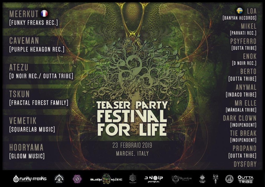 Party Flyer Festival For Life Teaser Party 23 Feb '19, 22:00