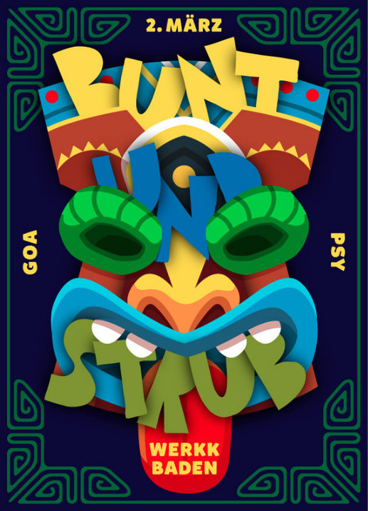 Party Flyer ☼BUNT UND STRUB II - Baden bleibt wach☼ 2 Mar '19, 20:00
