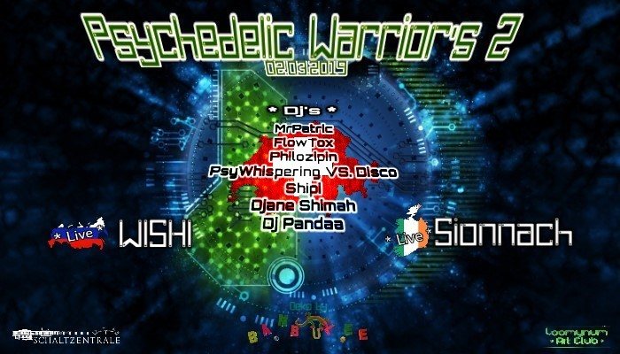 Party Flyer Psychedelic Warriors #2 2 Mar '19, 22:00