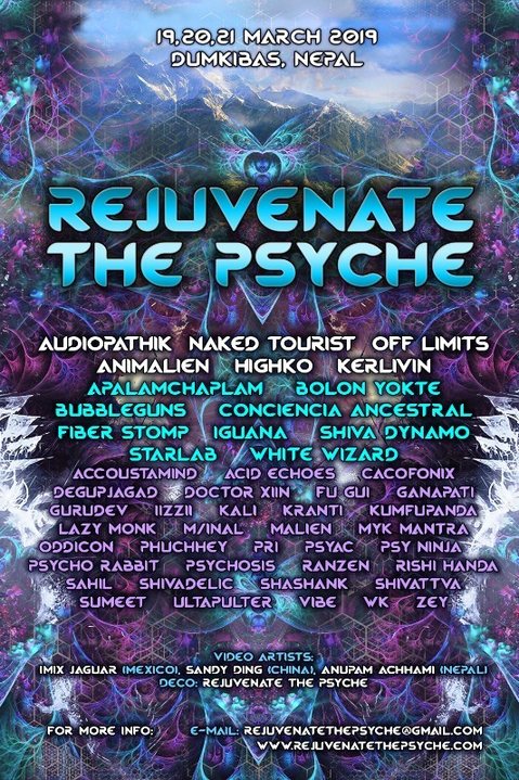 Party Flyer REJUVENATE THE PSYCHE FESTIVAL - 2019 19 Mar '19, 07:00