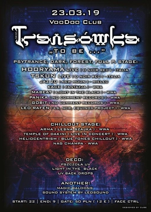Party Flyer TRANSOWKA "To Be.." 23 Mar '19, 22:00