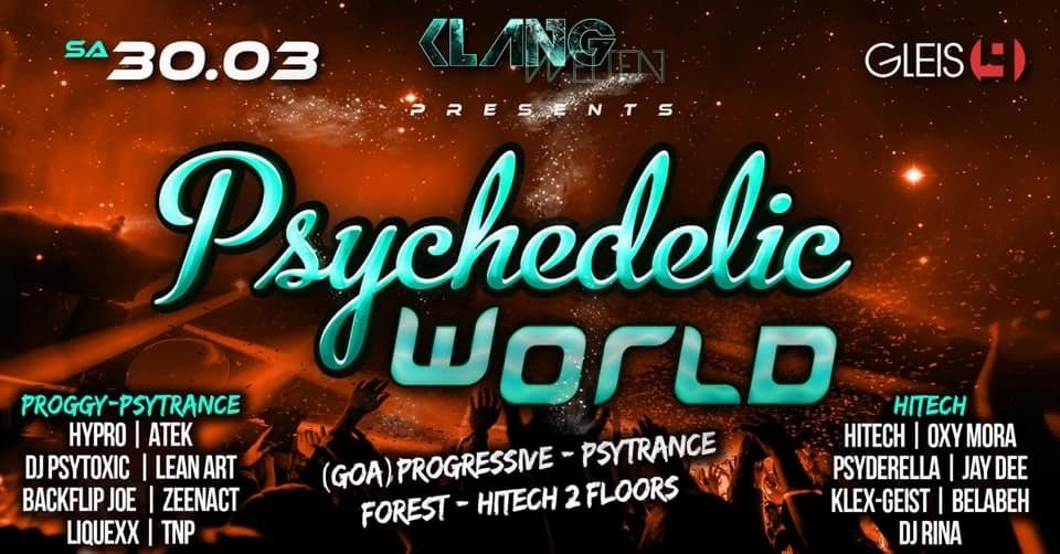Party Flyer Psychedelic World 30 Mar '19, 23:00