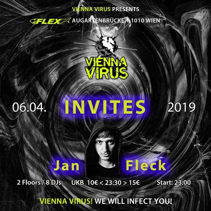 Party Flyer Vienna Virus invites JAN FLECK 6 Apr '19, 23:00