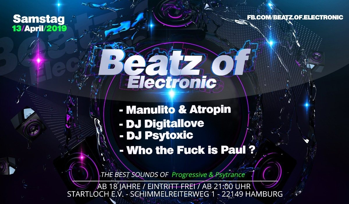 Party Flyer Beatz of Electronic 13 Apr '19, 21:00