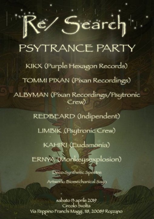 Re / Search - Psytronic Psytrance Party · 13 Apr 19, 23:00