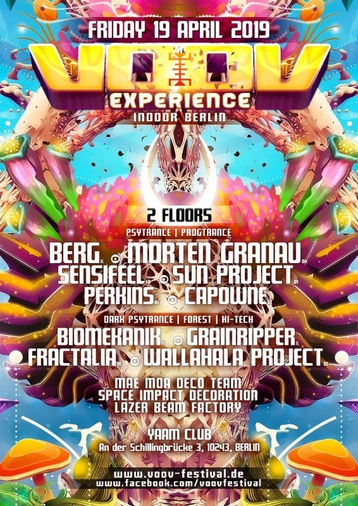 Party Flyer VooV Indoor Berlin mit Berg, Morten Granau, Sensifeel & more 19 Apr '19, 23:00