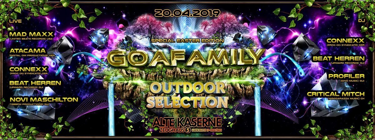**GOAFAMILY meets OUTDOOR SELECTION** Special Easter Event · 20 Apr '19, 22:30