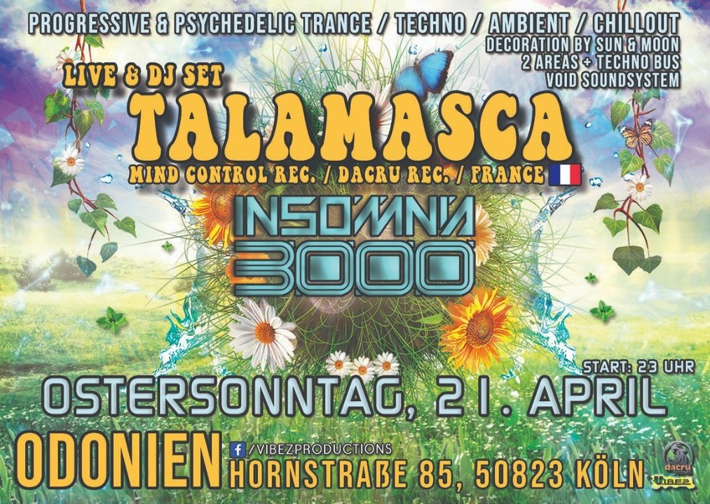 Insomnia 3000 / Easter Spring Season Opening / Talamasca Live · 21 Apr '19, 23:00
