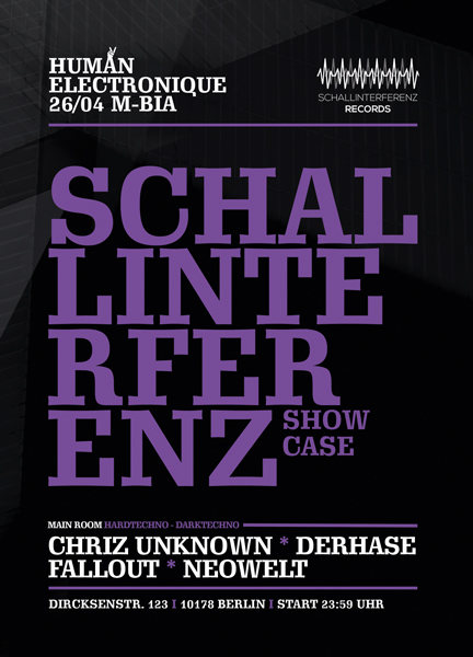 Human Electronique meets Schallinterferenz · 26 Apr '19, 23:30