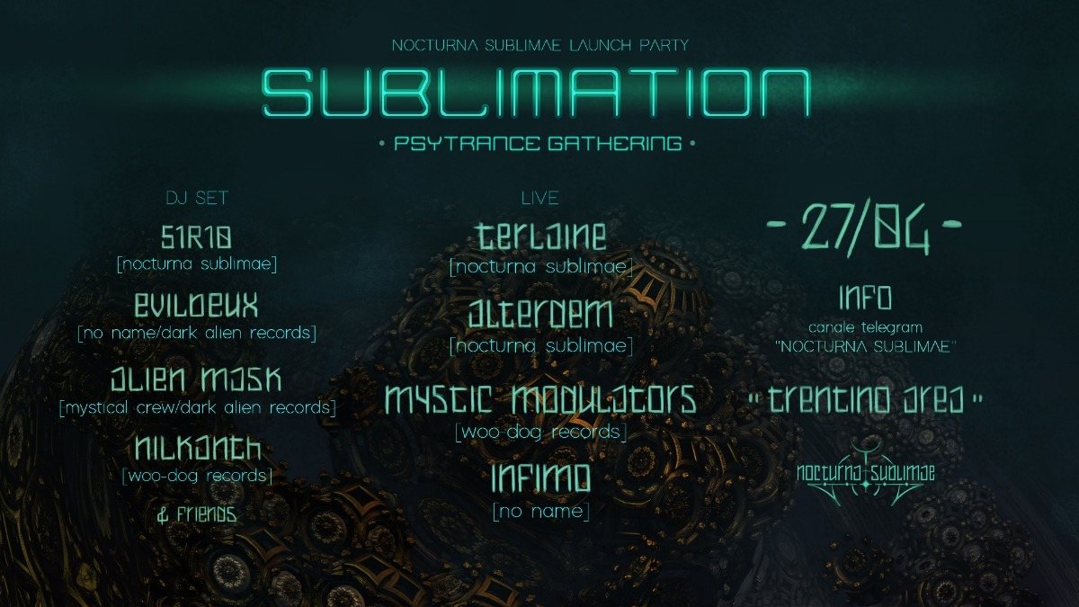 Party Flyer SUBLIMATION - Nocturna Sublimae Launch (Free)Party 1 Jun '19, 22:00