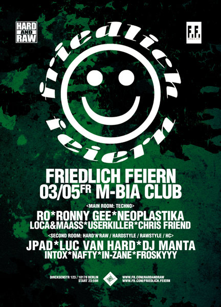 Party Flyer Friedlich Feiern 3 May '19, 23:30