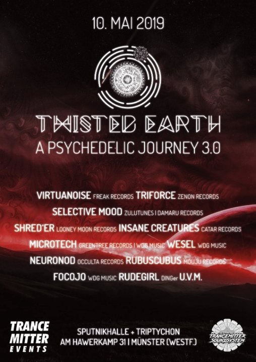 Party Flyer Twisted Earth - A psychedelic journey 10 May '19, 21:00