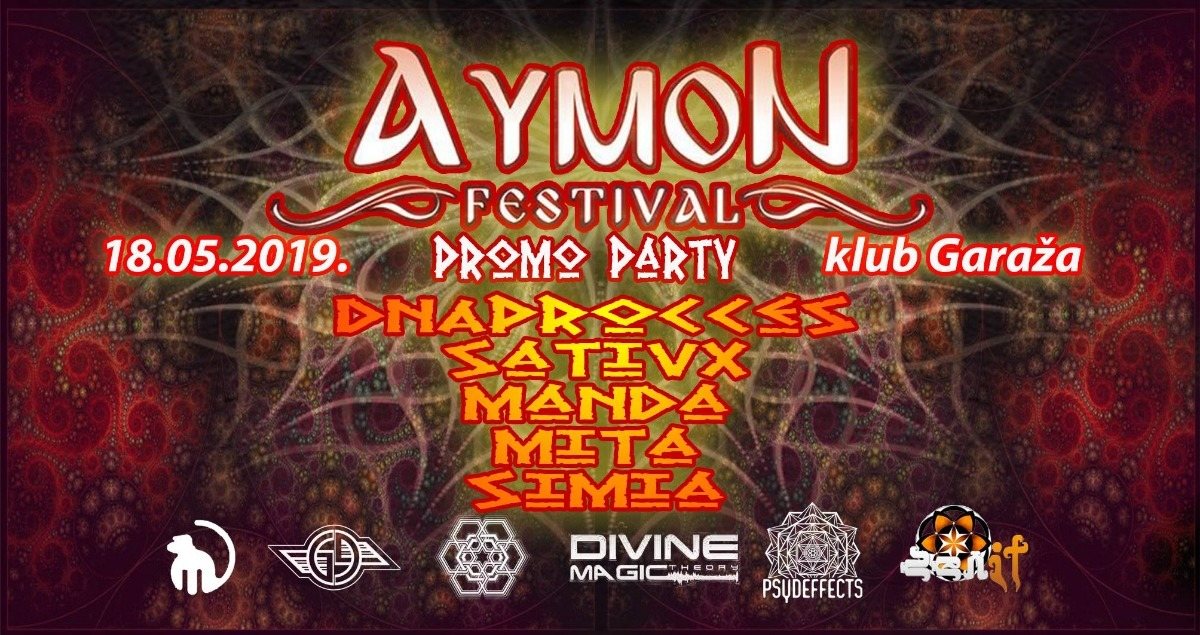 Party Flyer Aymon Festival promo party 18 May '19, 22:00