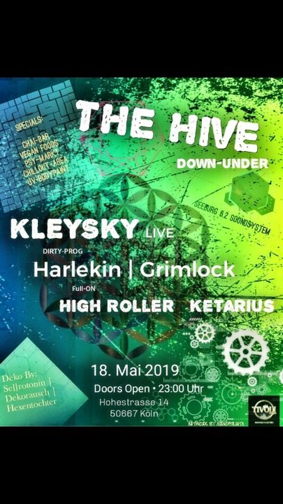 Party Flyer The Hive -NECMI live..KLEYSKYlive.. 18 May '19, 23:00