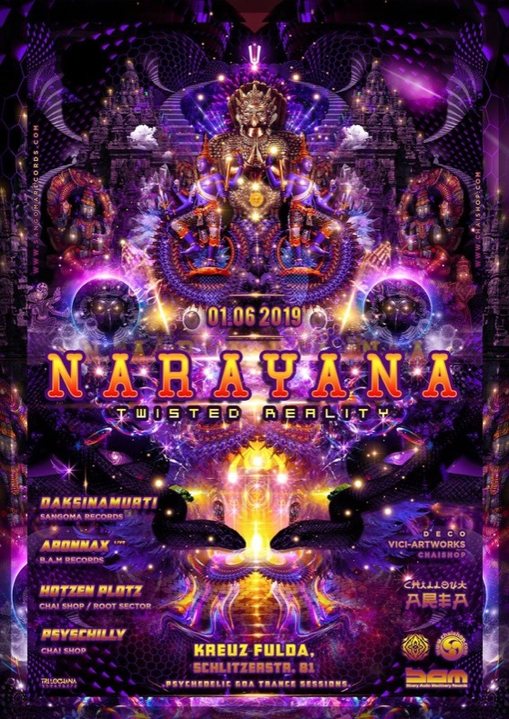 Narayana „Twisted Reality“ w. Daksinamurti-Sangoma Records · 1 Jun '19, 22:00