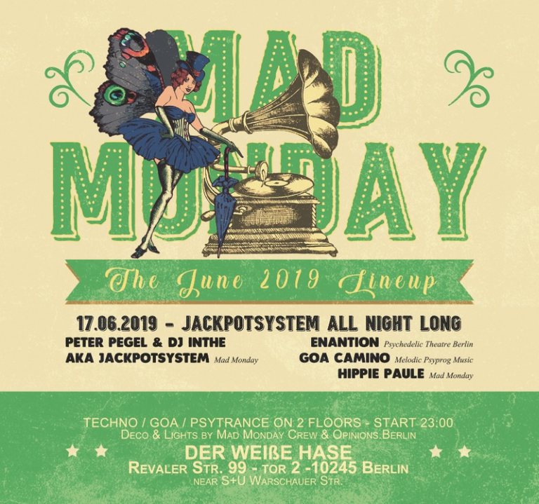 Party Flyer Mad Monday • presents Jackpotsystem 17 Jun '19, 23:00