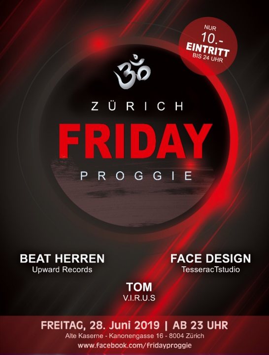 Party Flyer Friday Proggie 28 Jun '19, 23:00