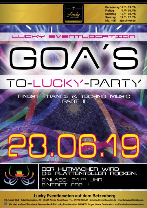 GOA´s-to-Lucky Part II · 28 Jun '19, 21:00