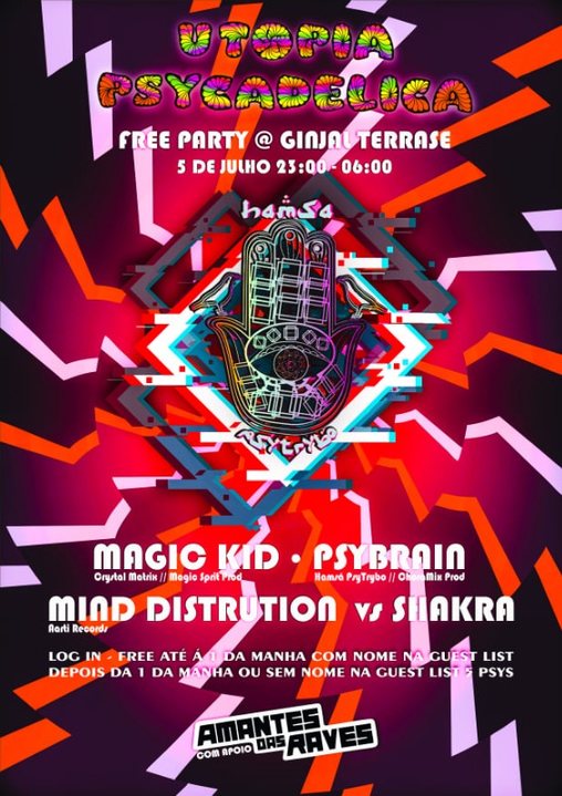 Hamsá PsyTrybo & Utopia Psycadelica ॐ Free Party @Ginjal · 5 Jul 19, 23:00