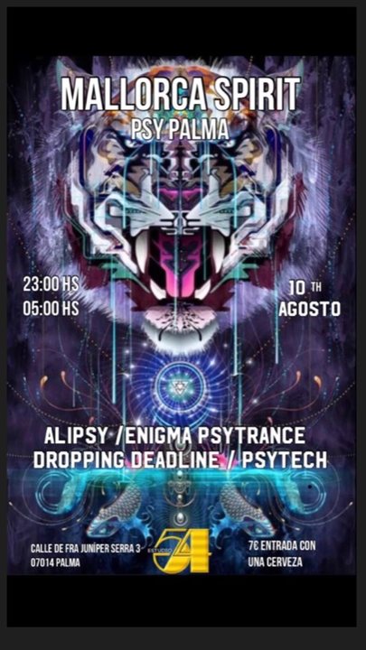 Party Flyer Psy Palma 10 Aug '19, 23:00