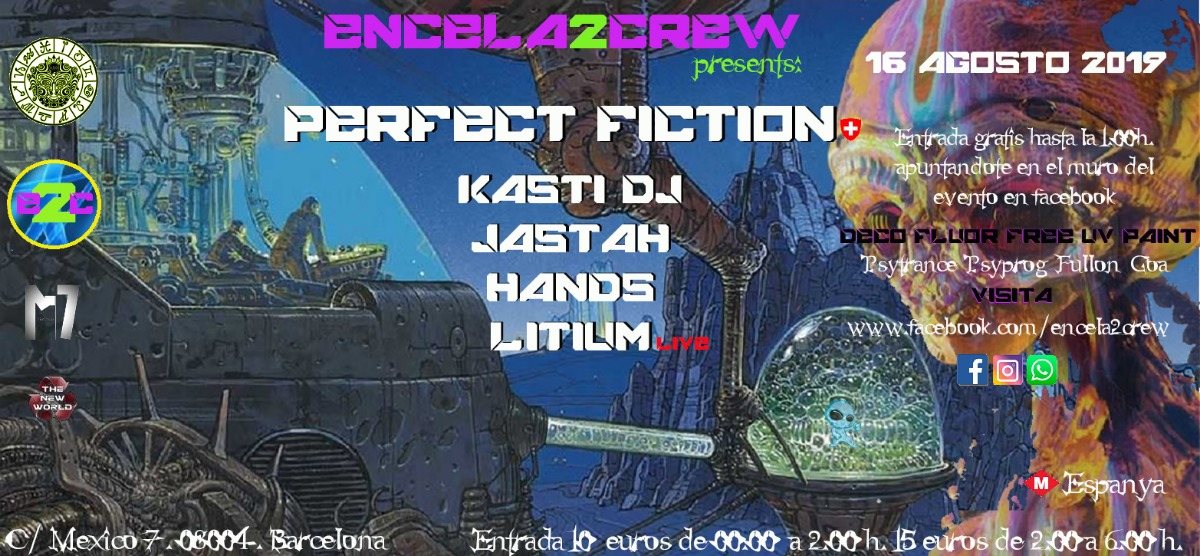 Party Flyer ENCELA2CREW presents: PERFECT FICTION 16 Aug '19, 23:30