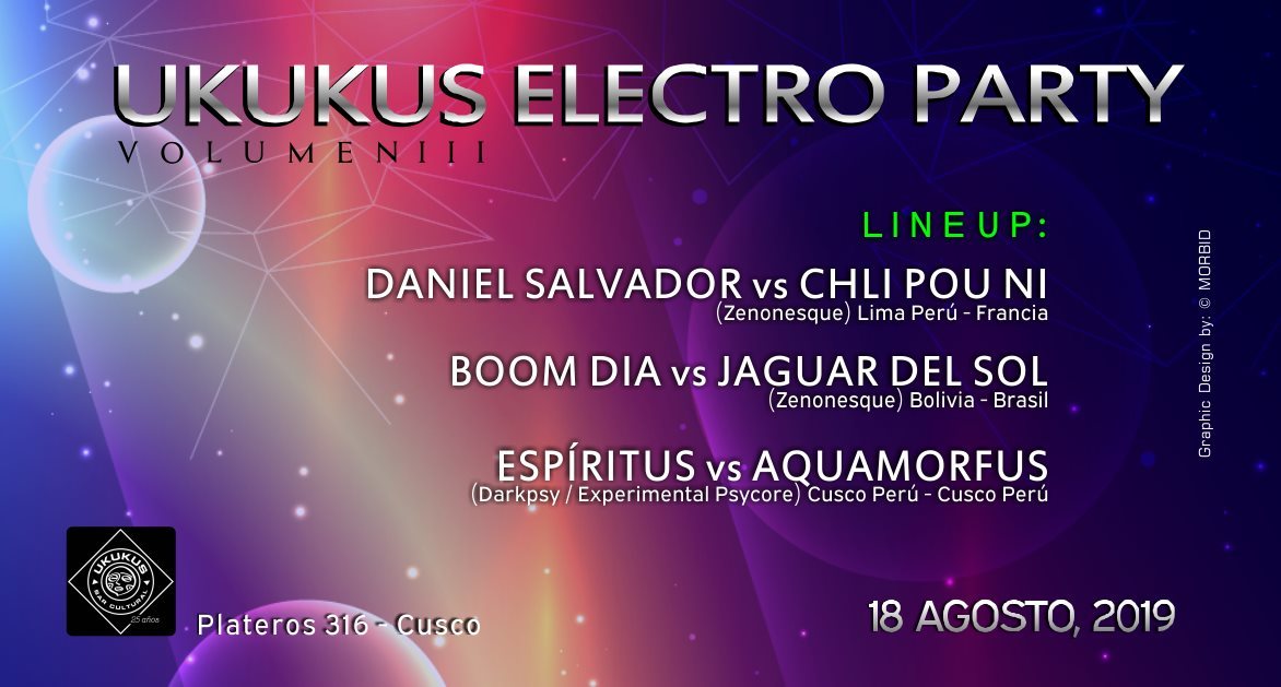 Party Flyer Ukukus Electro Party Volume III 18 Aug '19, 22:00