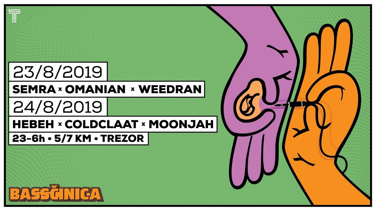 Party Flyer Bassčinica Weekender w/ Semra - Omanian - Weedran 23 Aug '19, 23:00