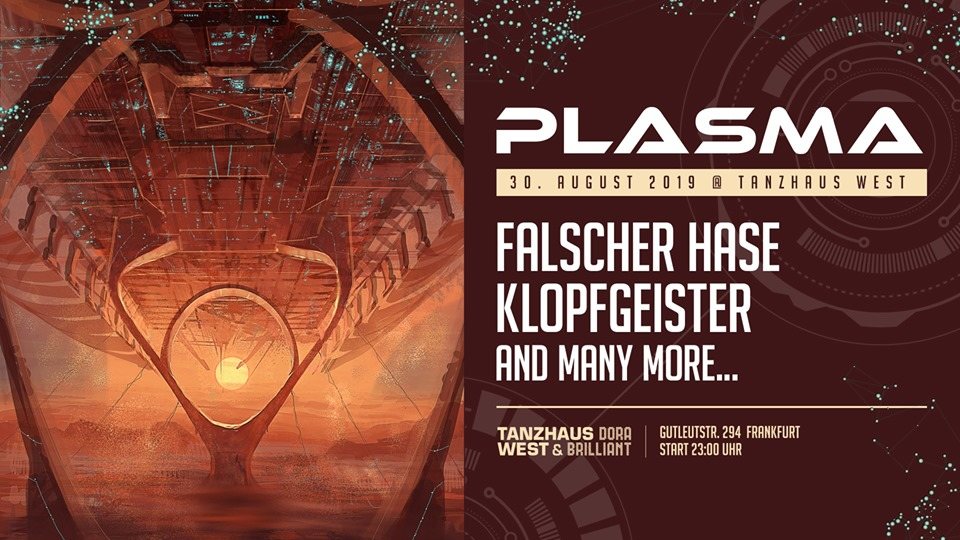 Party Flyer Plasma w/ Falscher Hase, Klopfgeister 30 Aug '19, 23:00