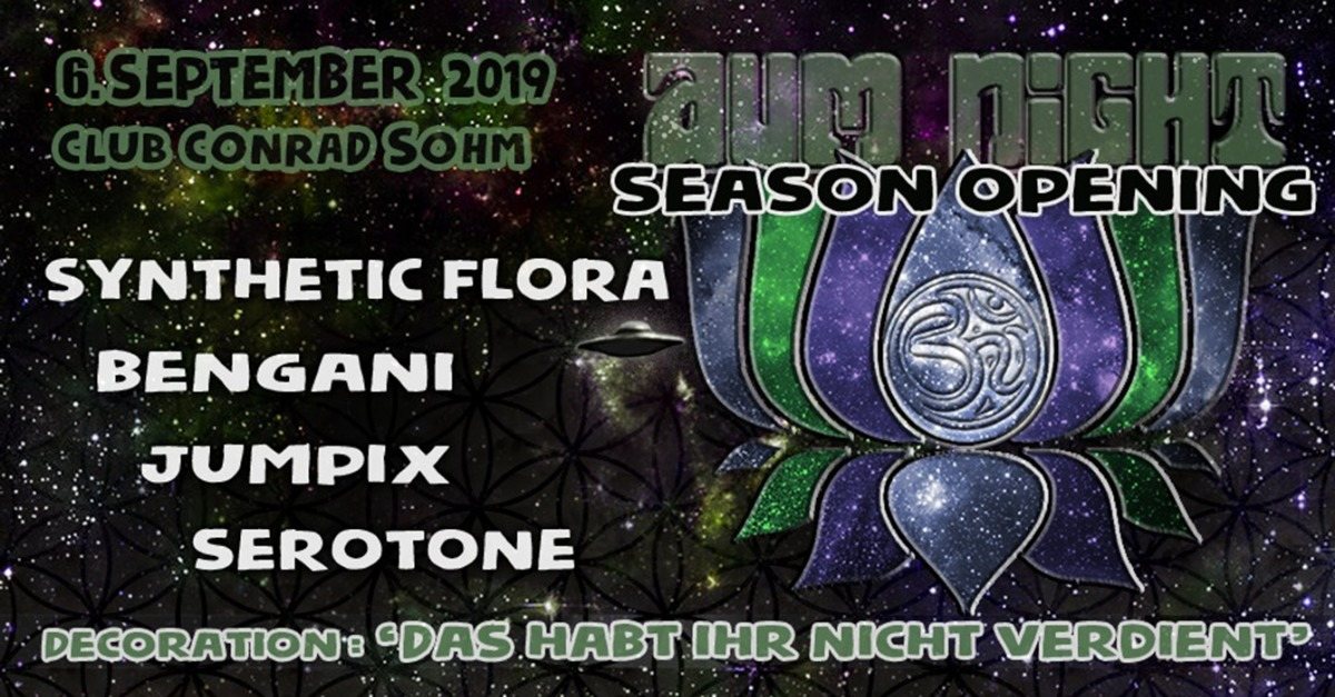 Party Flyer ✮ ✮ AUM NIGHT - Season Opening ✮ ✮ 6 Sep '19, 22:00