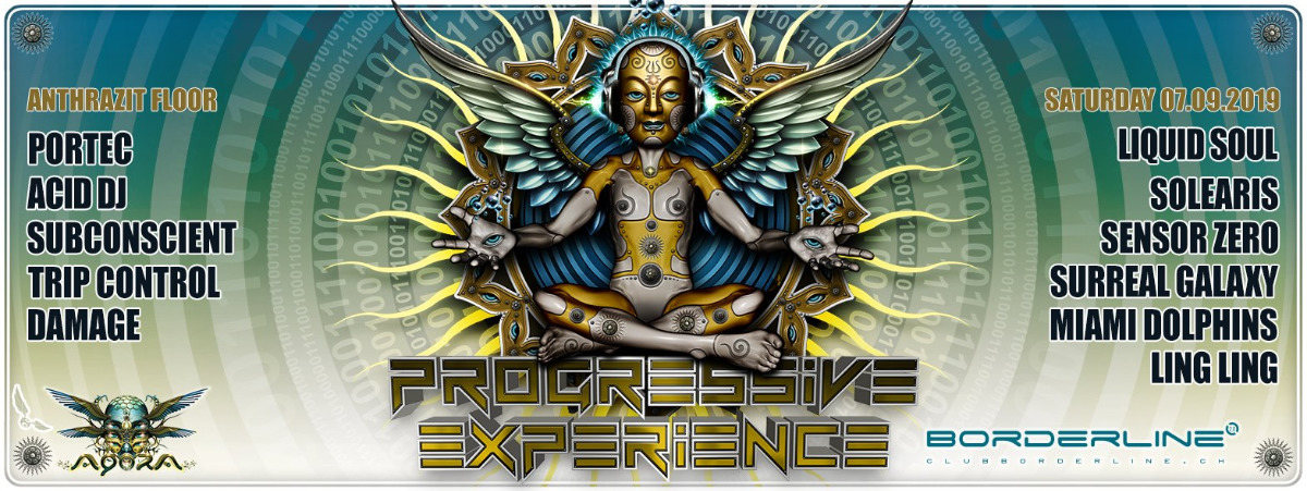 Party Flyer Progressive Experience with Liquid Soul 7 Sep '19, 23:00