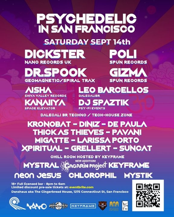 Psychedelic In San Francisco ft. Dickster, Poli+ · 14 Sep 19, 20:00