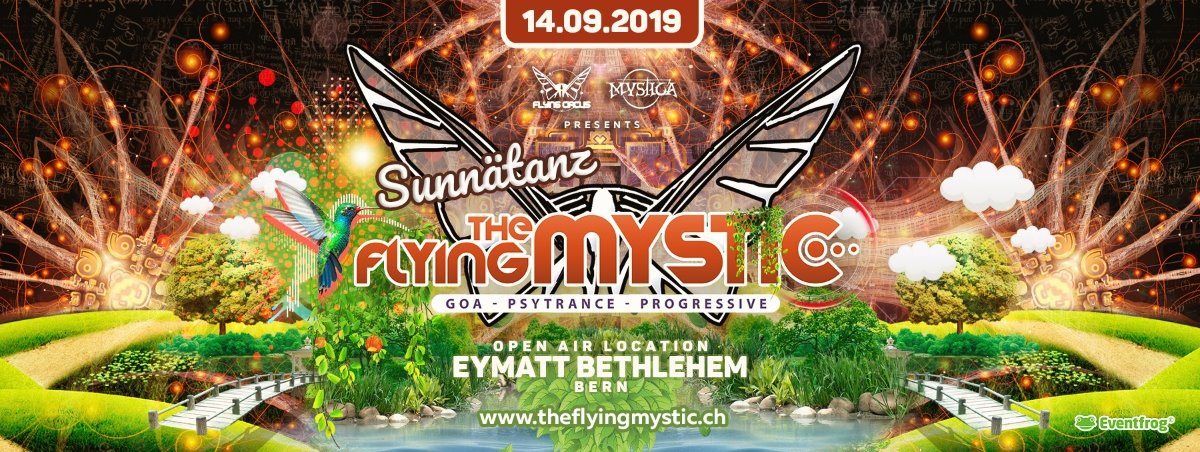 Party Flyer The Flying Mystic "Sunnätanz - Duss im Schuss" 14 Sep '19, 11:00
