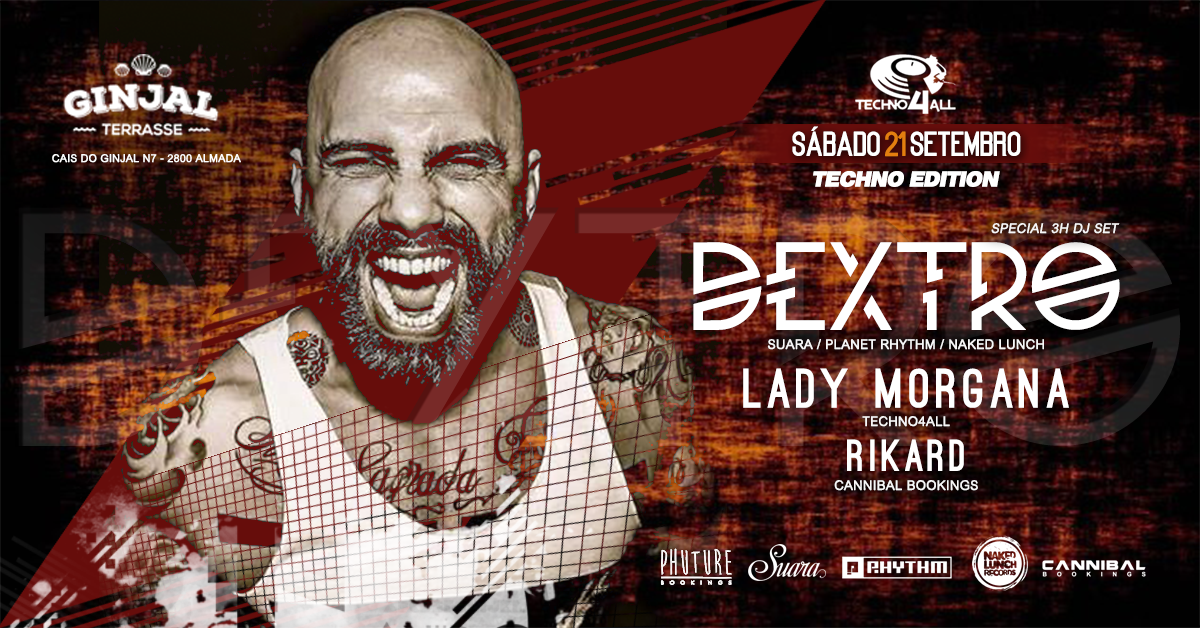 Party Flyer Techno Edition with Dextro/Morgana/Rik 21.09.2019 Ginjal Terrace 21 Sep '19, 23:00